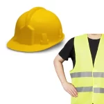 safety jacket and helmet